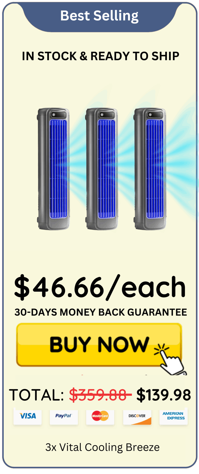 Vital Cooling Breeze offer price 